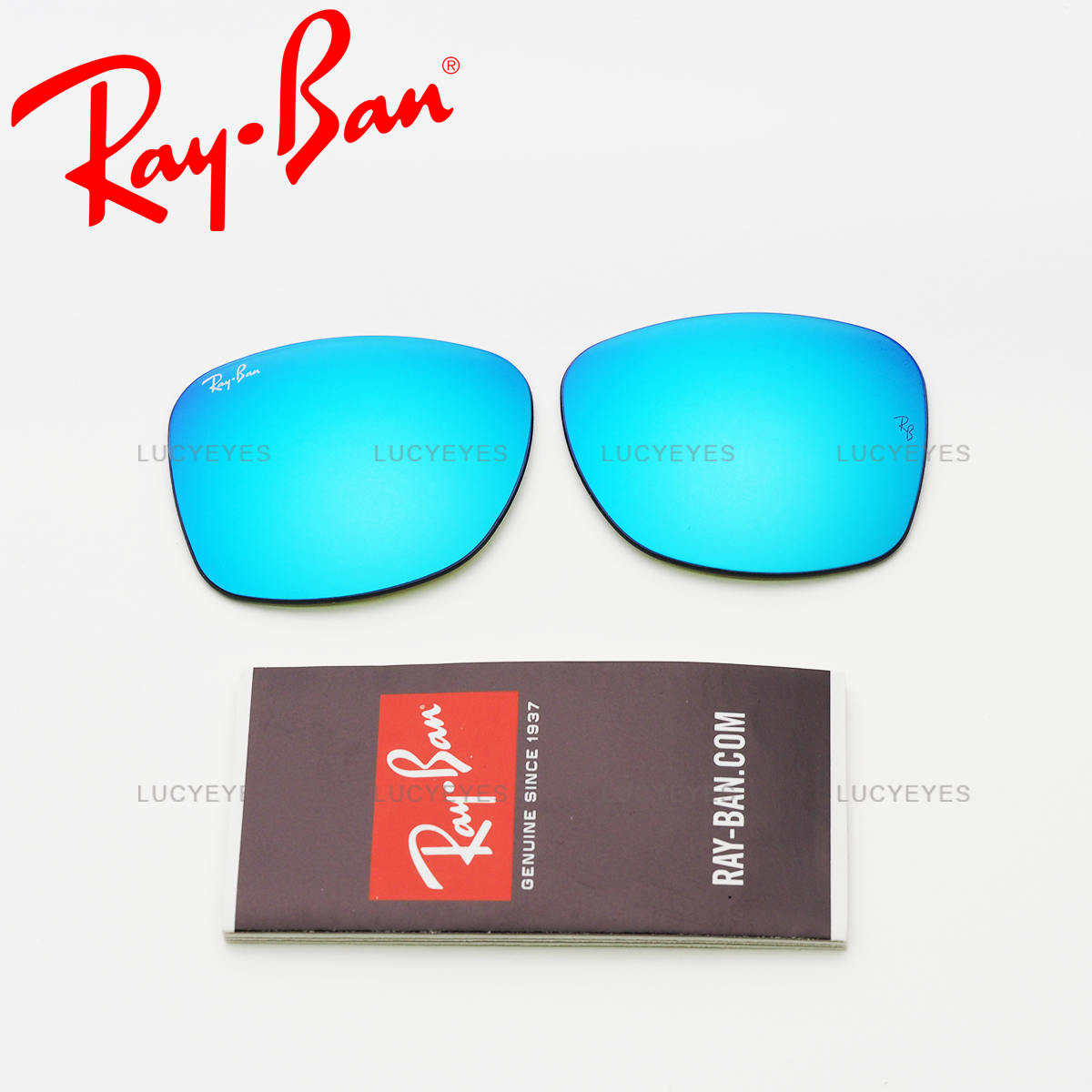 เลนส์ RAYBAN แท้ 100% RayBan RB2140F, WAYFARER เลนส์สีปรอทฟ้า (ขนาด 52)
