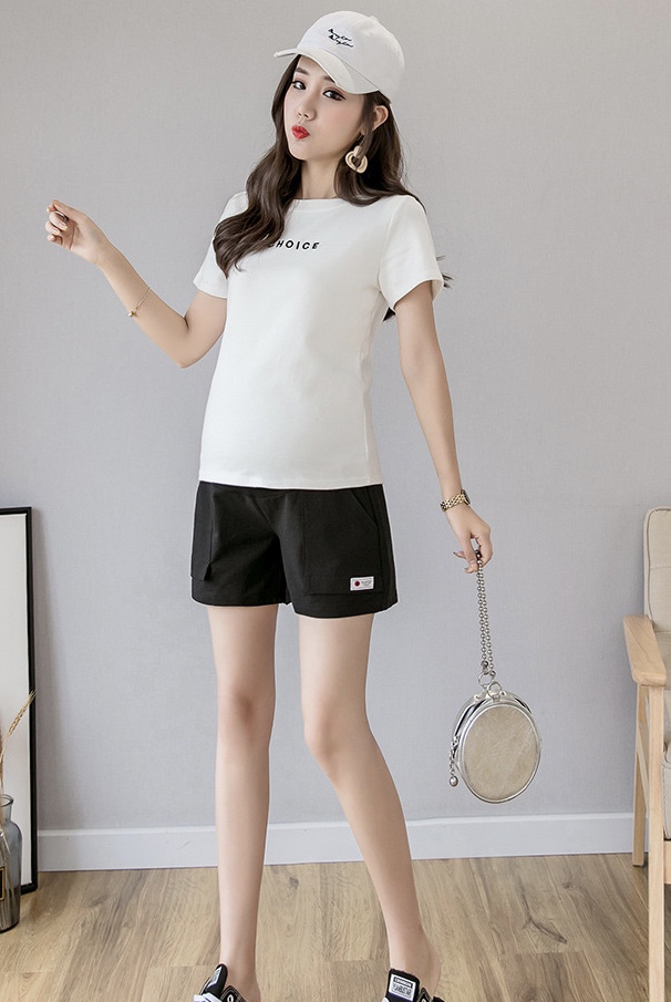 กางเกงคนท้องแฟชั่นเกาหลี ขาสั้น มากัน 5 สี มีผ้าพยุงครรภ์ ผ้านิ่มใส่สบายมากๆ M,L,XL,XXL