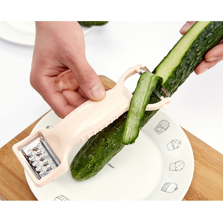 ที่ปลอกเปลือก ที่ปอกผลไม้ 2 in 1 ที่ปอกแตง ปอกมะละกอ ที่ขูดมะละกอ ที่ซอยมะละกอ