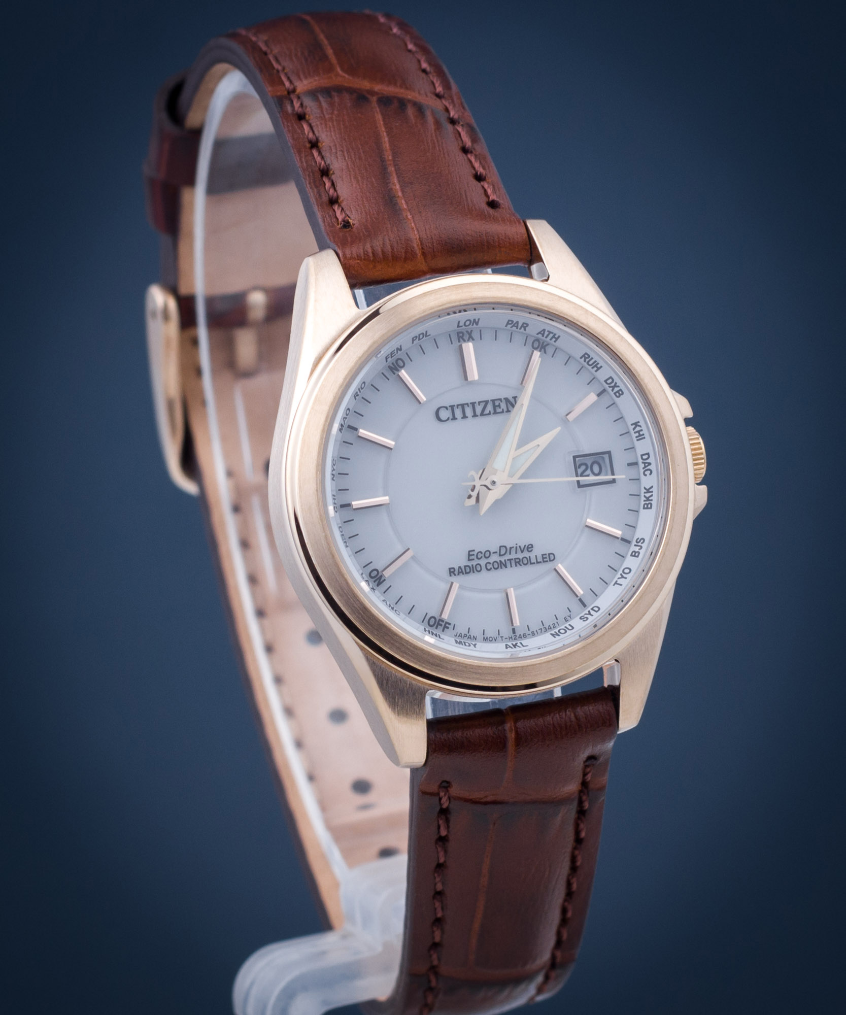 Citizen EC1183-16A นาฬิกาผู้หญิง Eco-Drive Radio Controlled Women's Watch