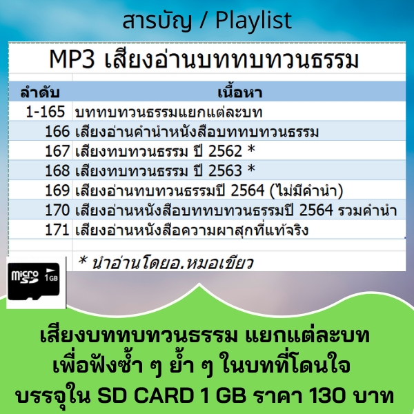 วิทยุธรรมะ MP3 เสียงบททบทวนธรรม คือปัญญาพาพ้นทุกข์ 2564 แยกบท โดยจิตอาสาแพทย์วิถีธรรม (หมอเขียว)