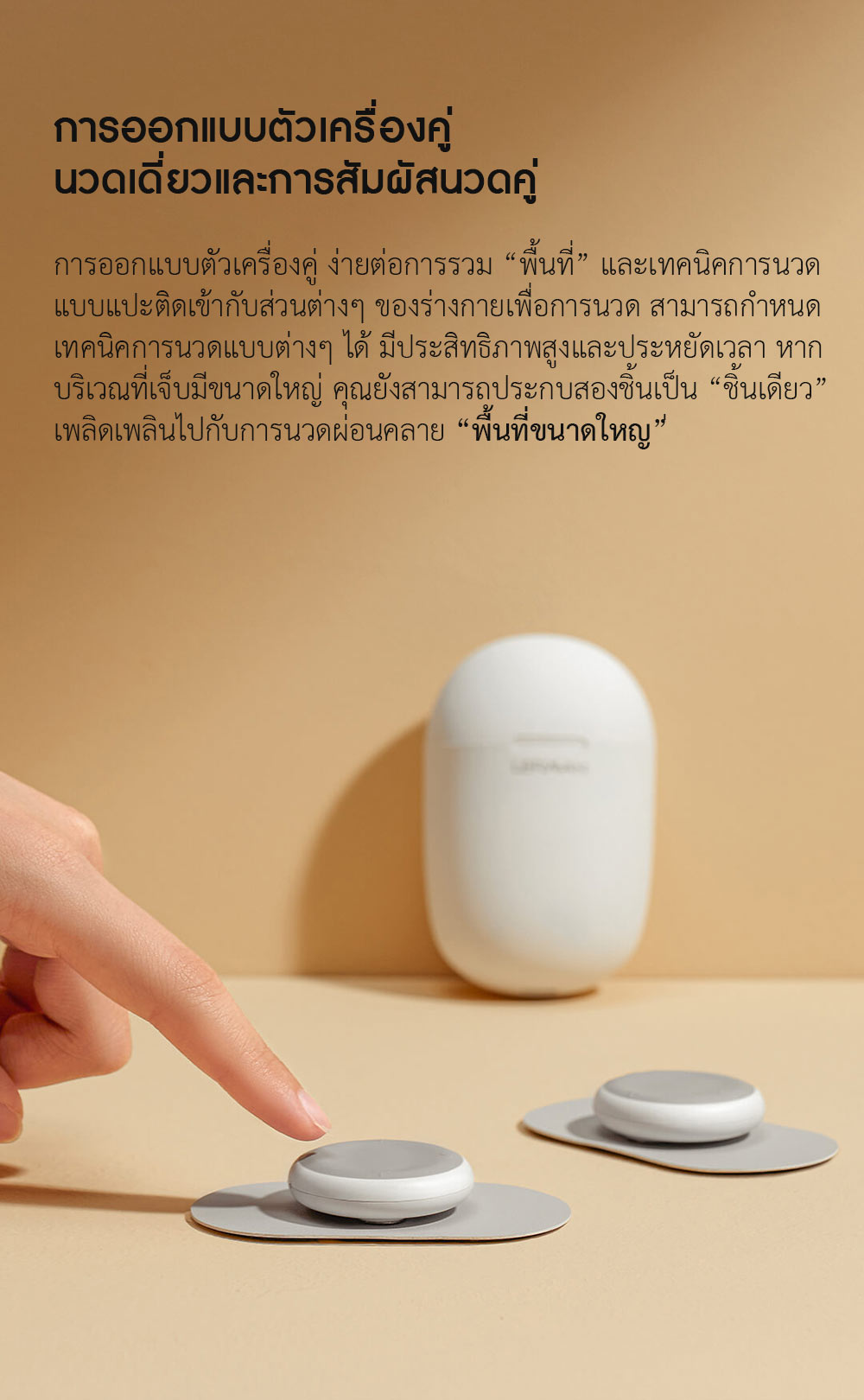 Xiaomi LERAVAN Rechargeable Magic Massage Sticker - เครื่องนวดขนาดพกพา LERAVAN