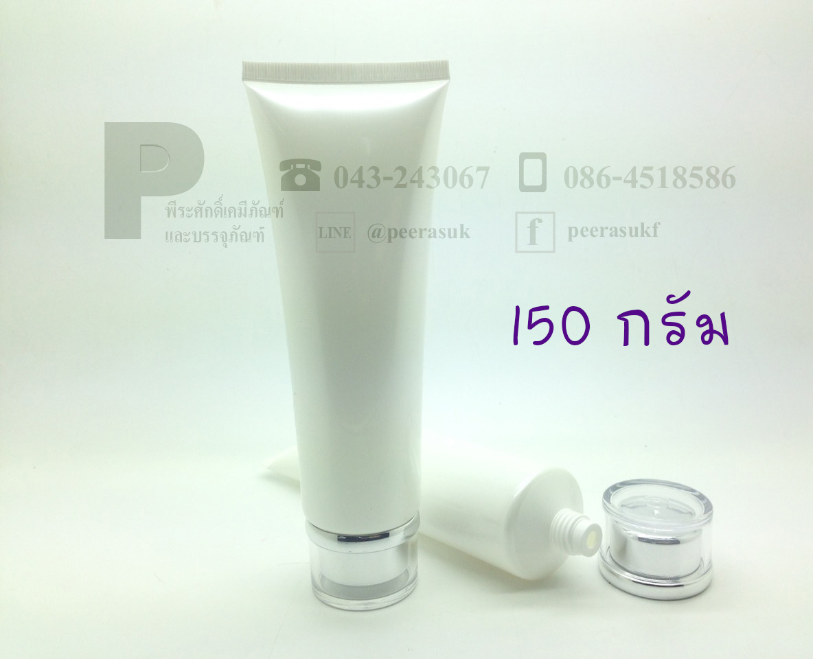 หลอดโฟม 150กรัม หัวอะคริลิกเงิน@ 5 ชิ้น