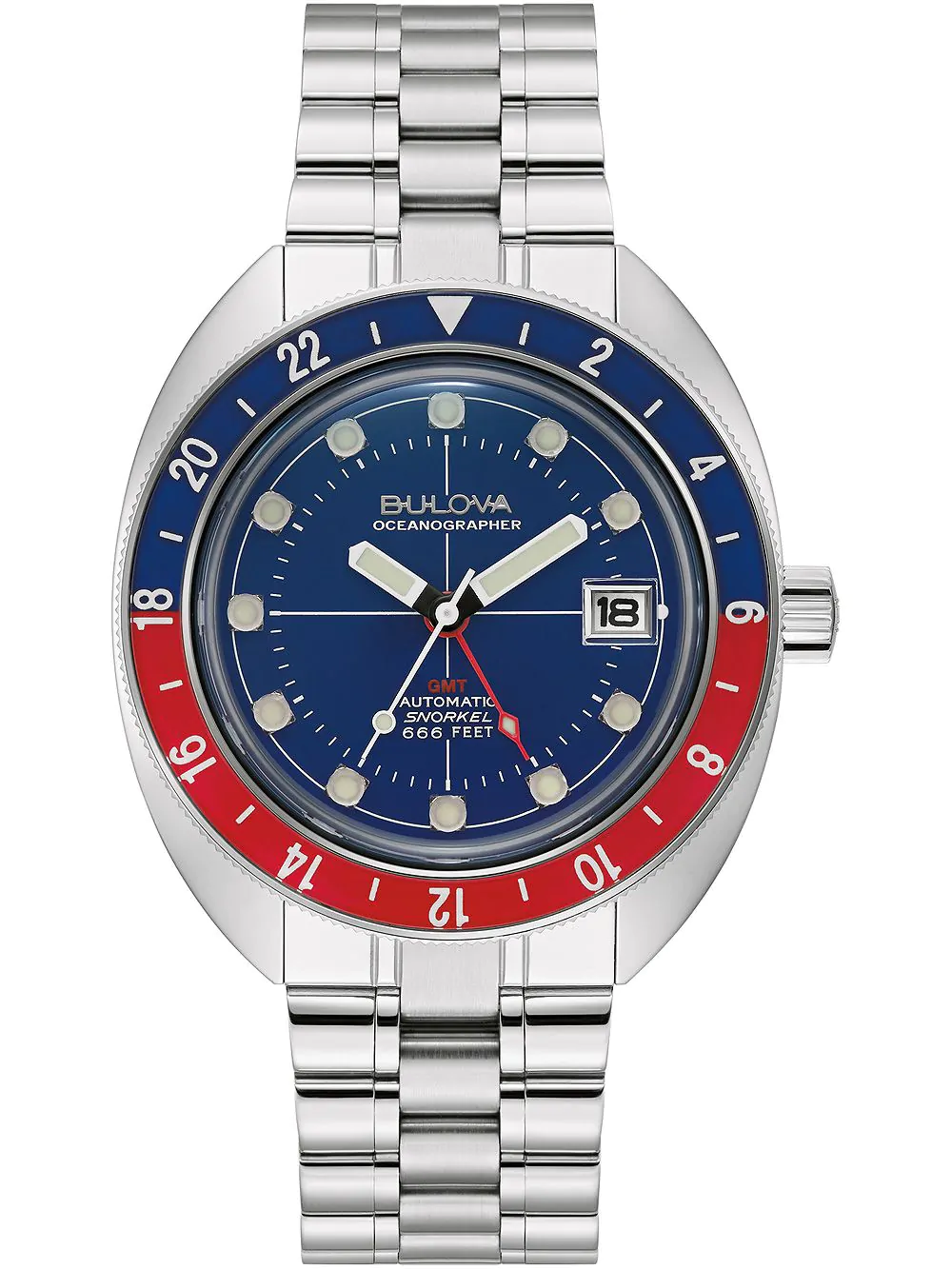 Bulova 96B405 นาฬิาผู้ชาย Automatic Oceanographer GMT Men's Watch