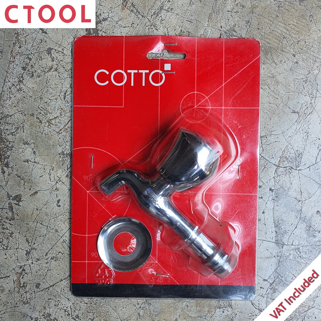 ก๊อกน้ำติดผนัง 175C11 คอยาว HM Cotto - Authentic Wall Faucet - ซีทูล Ctool hardware