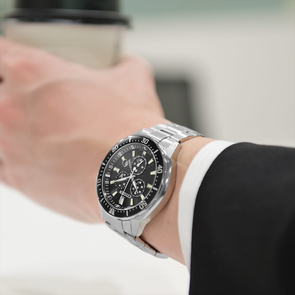 Citizen VO10-6771F นาฬิกาผู้ชาย Chonograph Eco-Drive Men's Watch