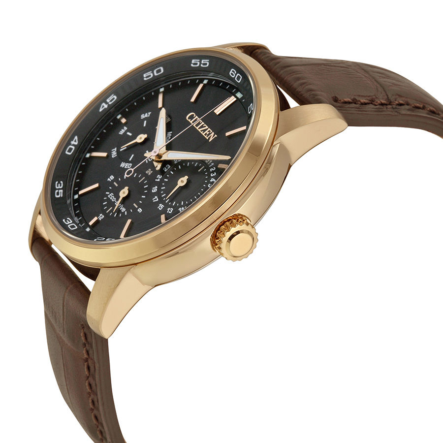 Citizen BU2013-08E นาฬิกาข้อมือผู้ชาย Eco-Drive Multi Dial Rose Gold Tone Men's Watch