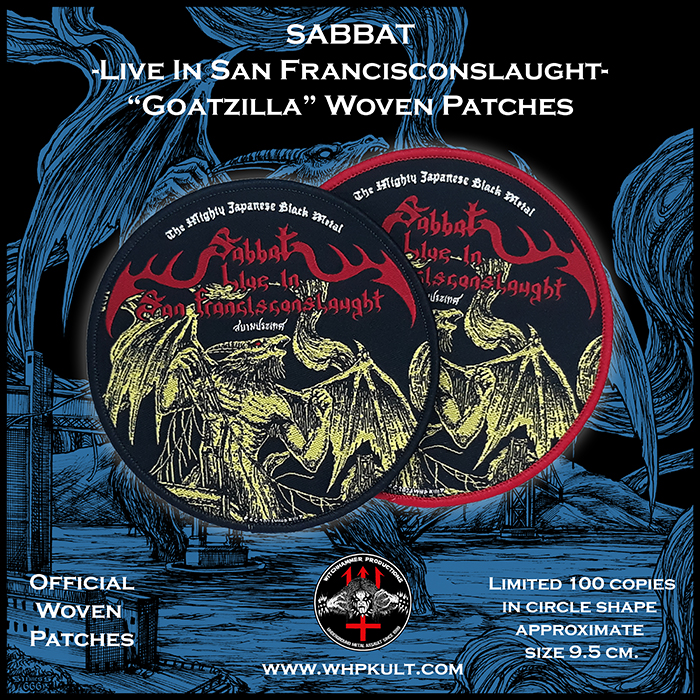 SABBAT 'Live In San Francisconslaught' Woven Patch (Circle Shape 9.5 Cm.)