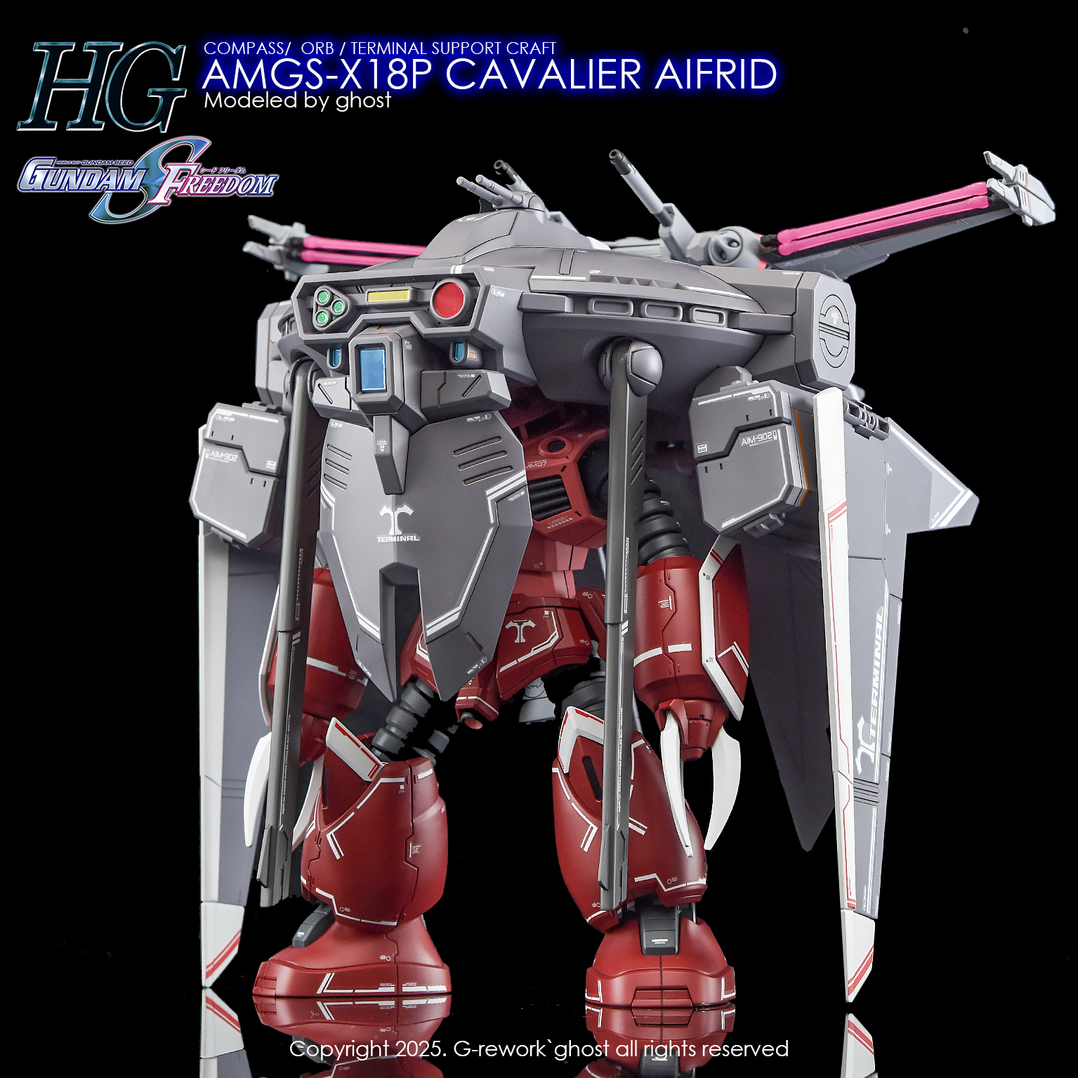 G-REWORK CUSTOM DECAL HG 1/144 SEED CAVALIER AIFRID