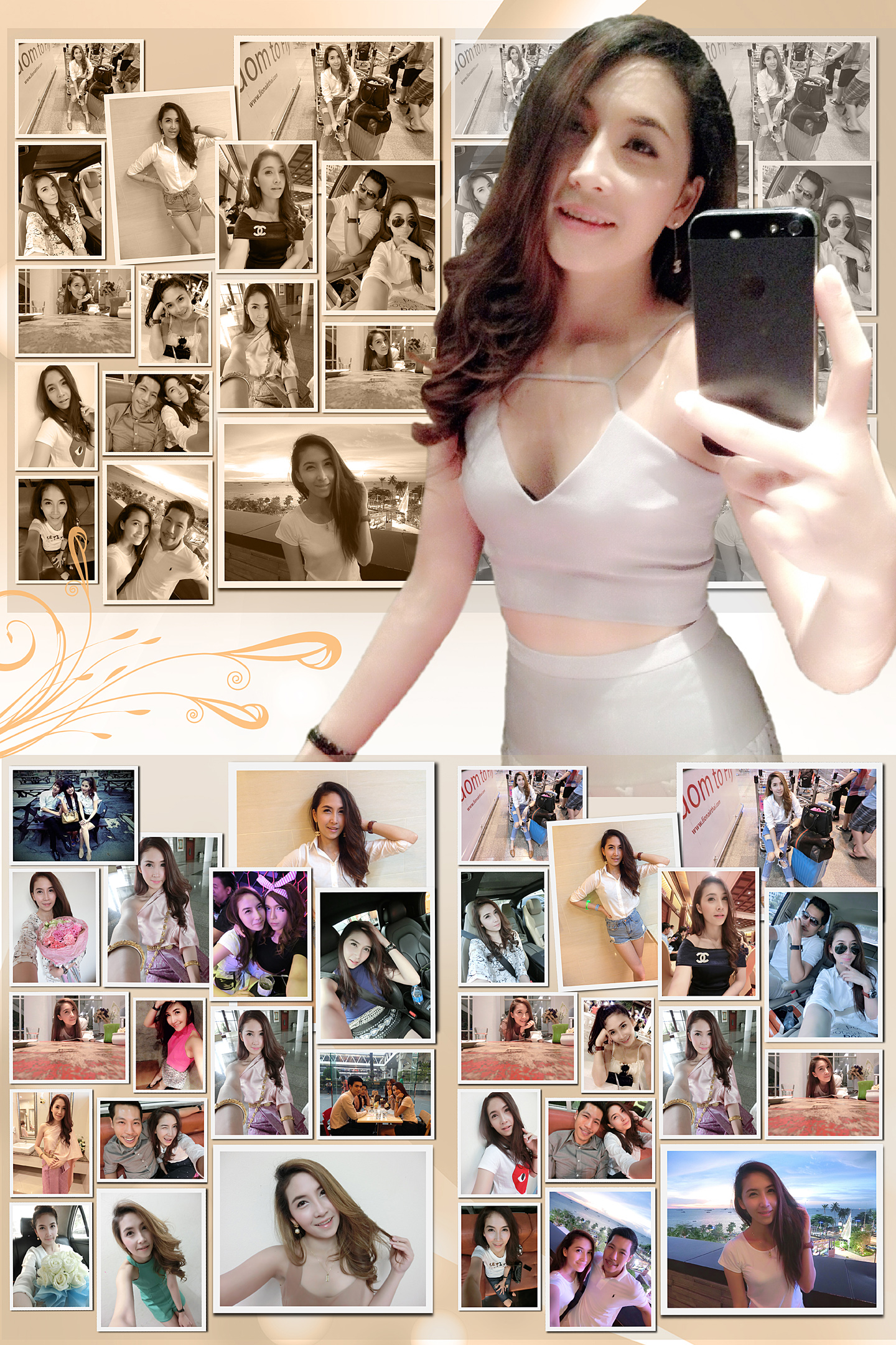 PhotoMix ขนาด 12x18 นิ้ว กรอบลอยด้าน