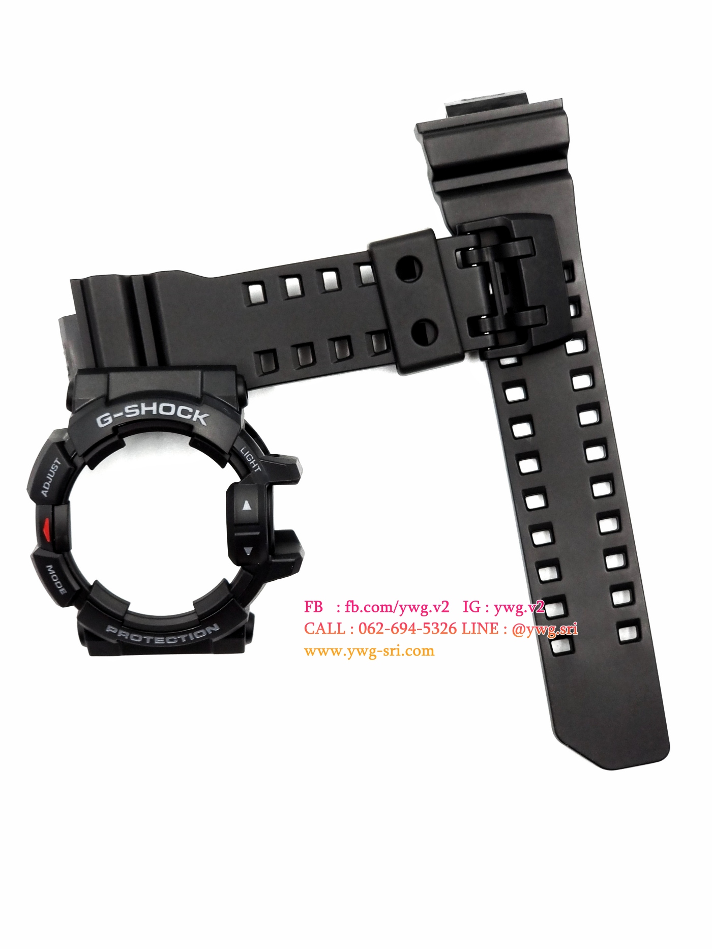 กรอบสาย G-SHOCK แท้✅ กรอบสายดำกึ่งเงาฟอนต์ขาว ใส่ได้กับรุ่น GA-400 ,GBA-400