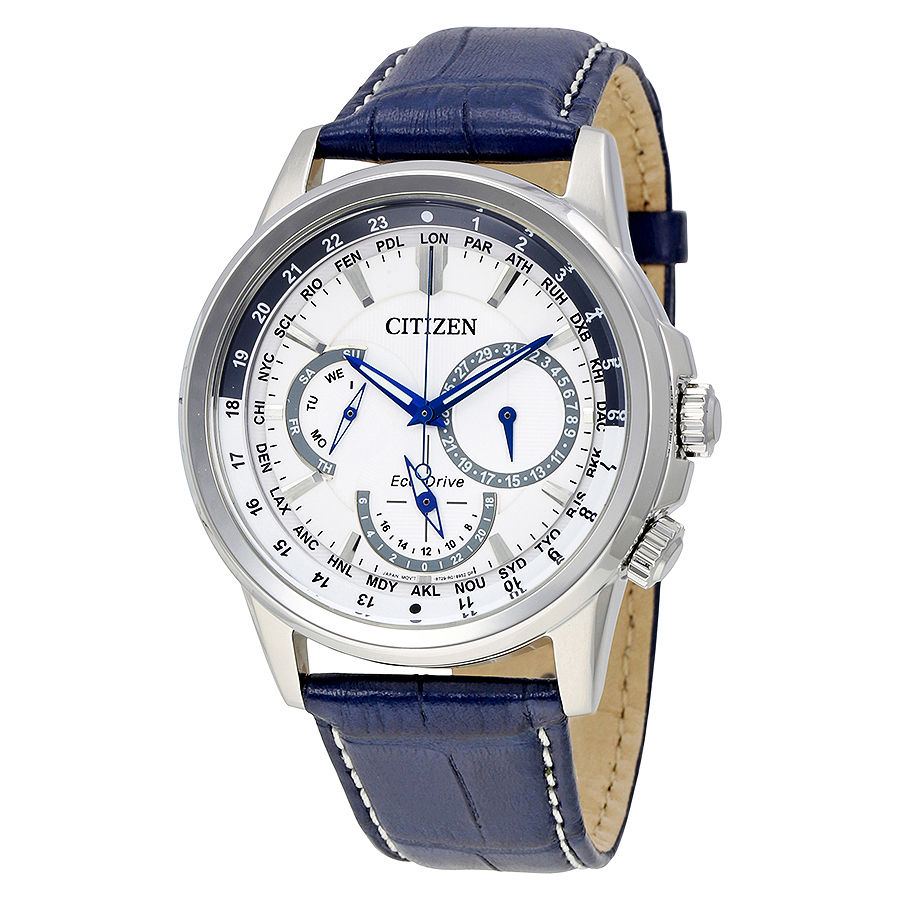 Citizen BU2020-02A นาฬิกาข้อมือผู้ชาย Eco-Drive Calendrier Chronograph World Time Men's Watch
