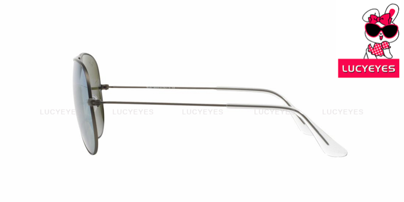 RAYBAN RB3025 029/30 AVIATOR Size 55,58 กรอบMATTE GUNMETAL เลนส์ปรอทเงิน 3