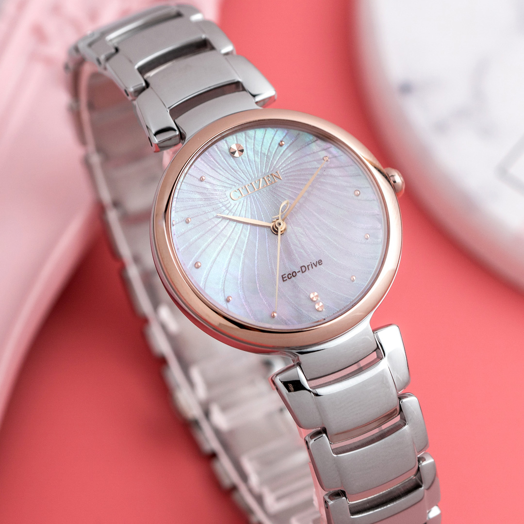 Citizen EM0854-89Y นาฬิกาผู้หญิง Eco-Drive Citizen L Mother of Pearl Women's Watch
