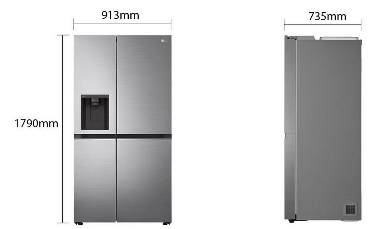 LG ตู้เย็น Side-by-Side รุ่น GC-L257SLNL ขนาด 22.4 คิว Smart WI-FI control ควบคุมสั่งงานผ่านสมาร์ทโฟน