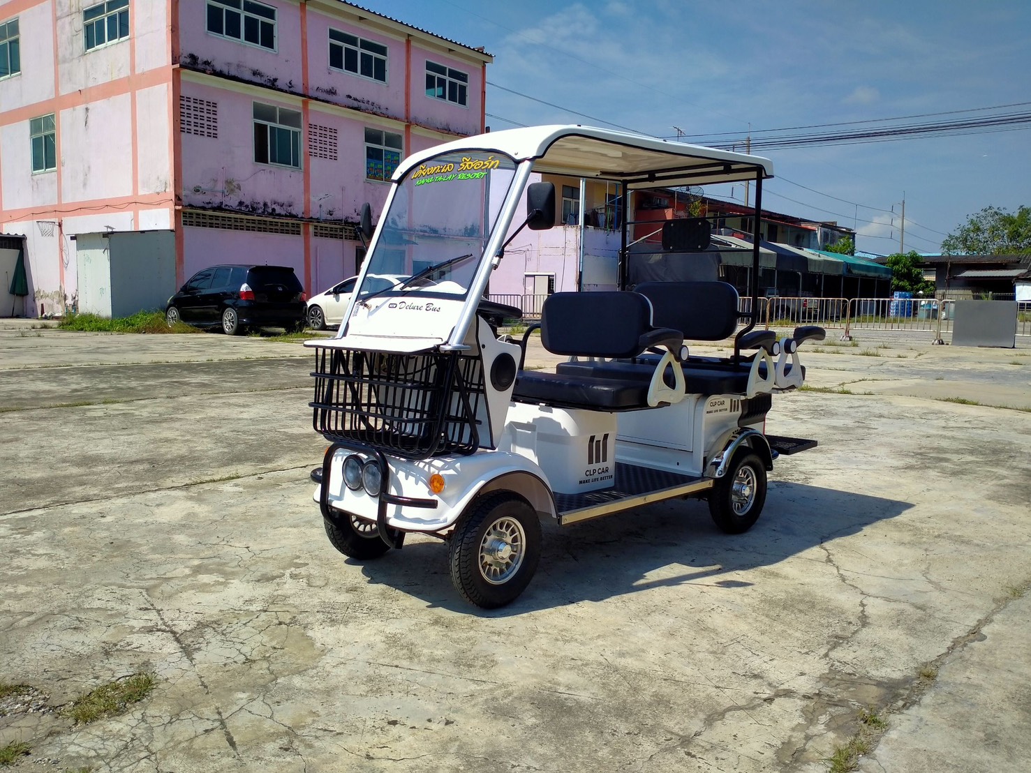 รถไฟฟ้า 4 ล้อ 6 ที่นั่ง (คนไซส์ใหญ่) รุ่น M-01ฺB BIG PLUS ยี่ห้อ CLP CAR ขับแฮนด์บิด