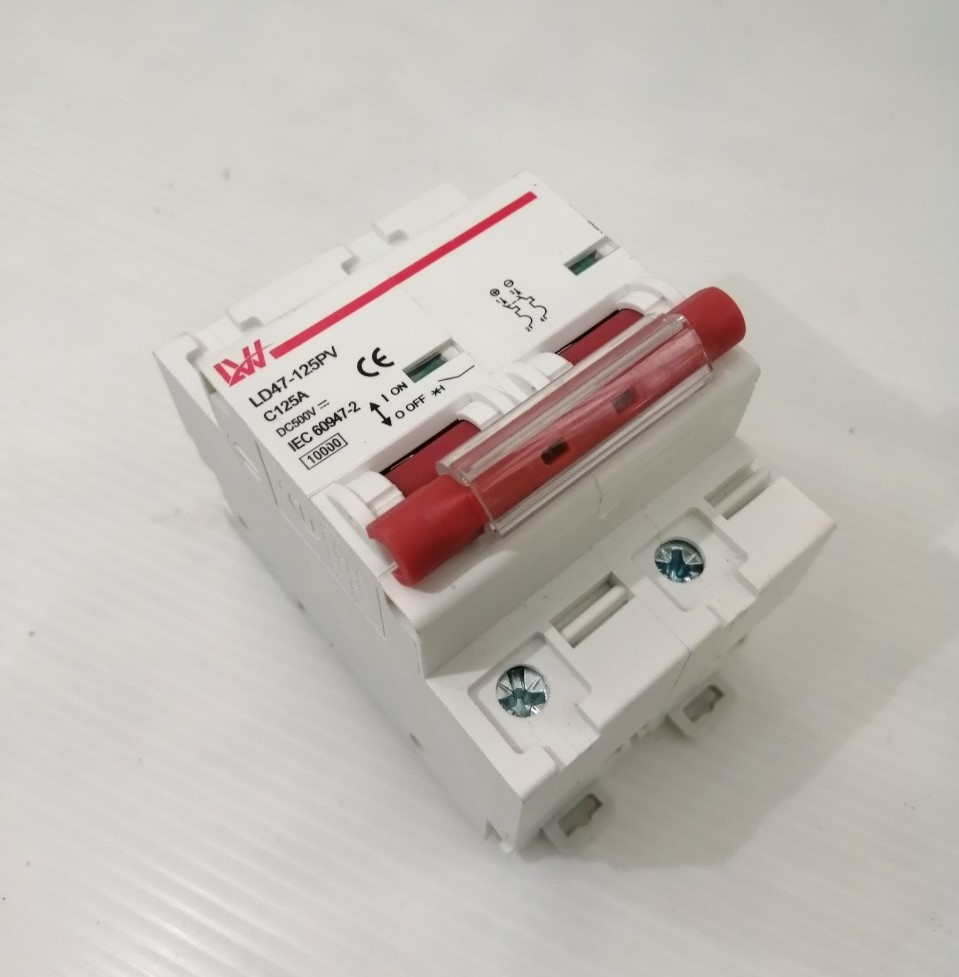 เบรคเกอร์DC งานโซ่ล่าเซลล์ 2P 500V ขนาด125A (C32) ตราLW #LD47-125PV