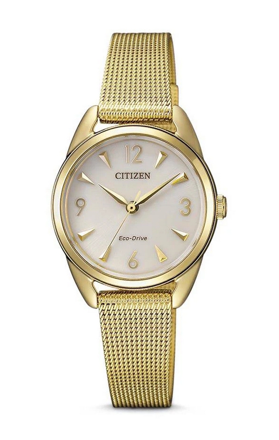 Citizen EM0687-89P นาฬิกาผู้หญิง Eco-Drive Gold-Tone Women's Watch