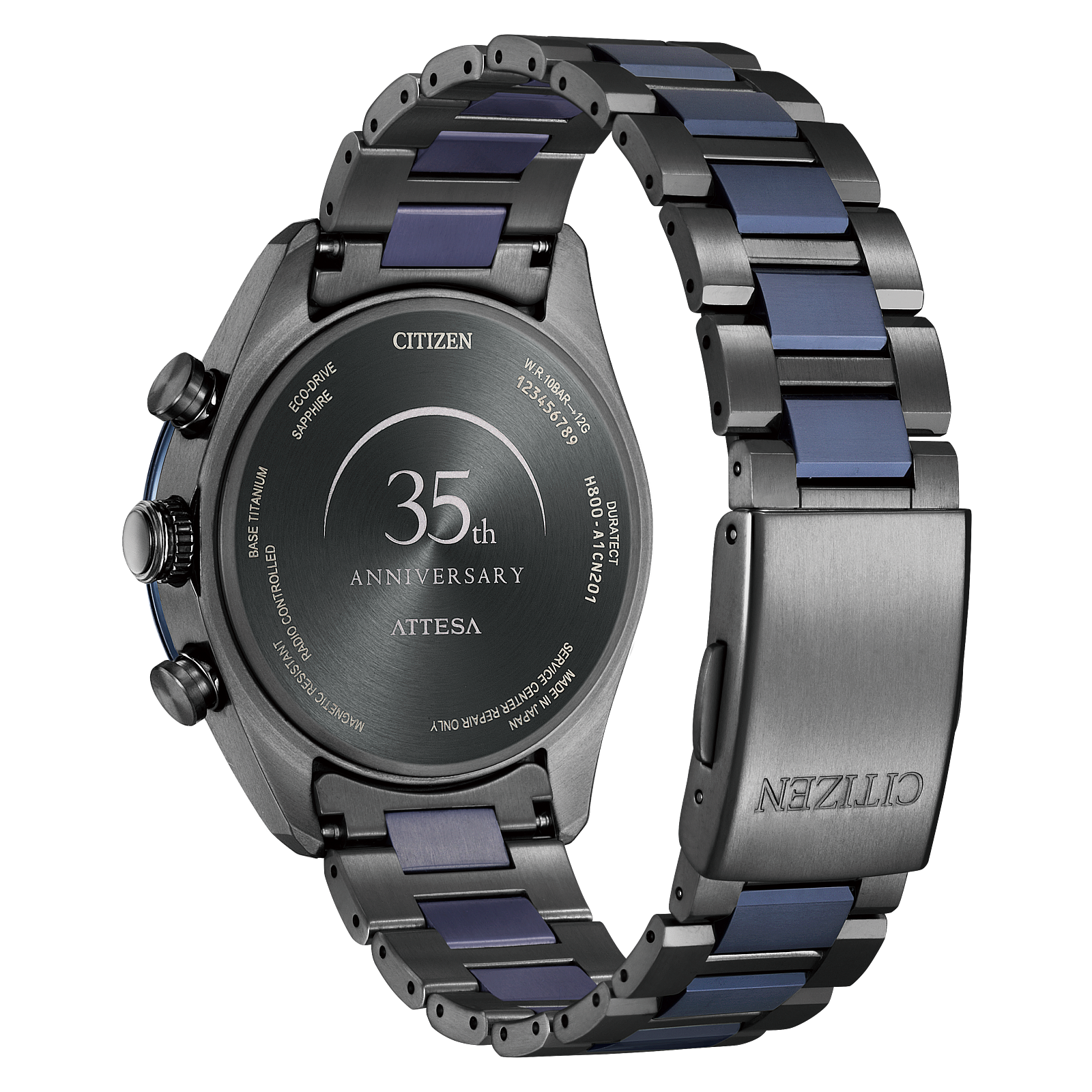 Citizen AT8187-75E นาฬิกาผู้ชาย Attesa Radio Controlled 35TH ANNIVERSARY LIMITED TITANIUM Eco-Drive Men's Watch