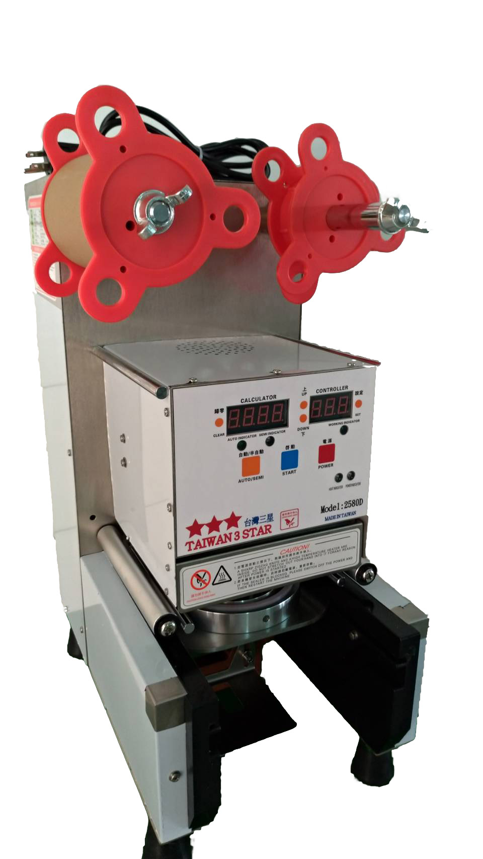 เครื่องซีล ฟูลลี่ออโต้ TAIWAN 3 STAR (โรงงาน YODO) Taiwan 3 Star Fully Auto cup sealing machine 2580D