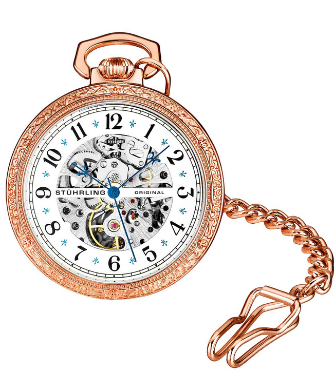 Stuhrling Original 979.04 นาฬิกาพก Mechanical Hand-wind Pocket Watch