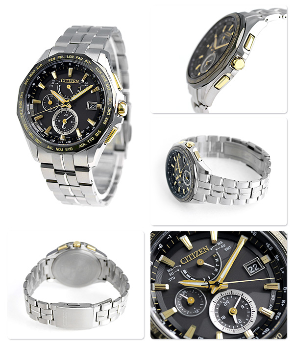 Citizen AT9095-50E นาฬิกาผู้ชาย Eco-Drive Attesa Global Radio Controlled AT World Time Men's Watch