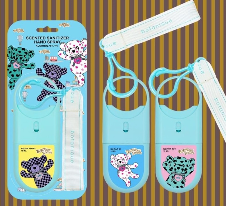น้ำหอมฆ่าเชื้อโรค Botanique London Spray สเปรย์น้ำหอมแอลกอฮอล์สเปรย์ 75% แบบคล้องคอ รีฟิลได้ 10 ml