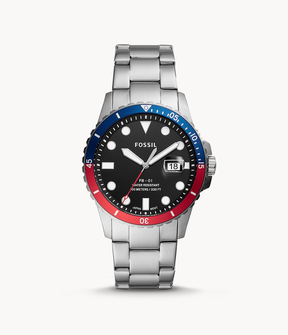 Fossil FS5657 นาฬิกาผู้ชาย FB-01 Three-Hand Date Stainless Steel Quartz Men's Watch