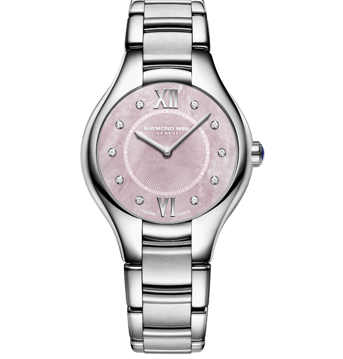 Raymond Weil 5132-ST-00986 นาฬิกาผู้หญิง Raymond Weil รุ่น 5132-ST-00986, Noemia 10 diamonds Pink Dial Quartz Women's Watch