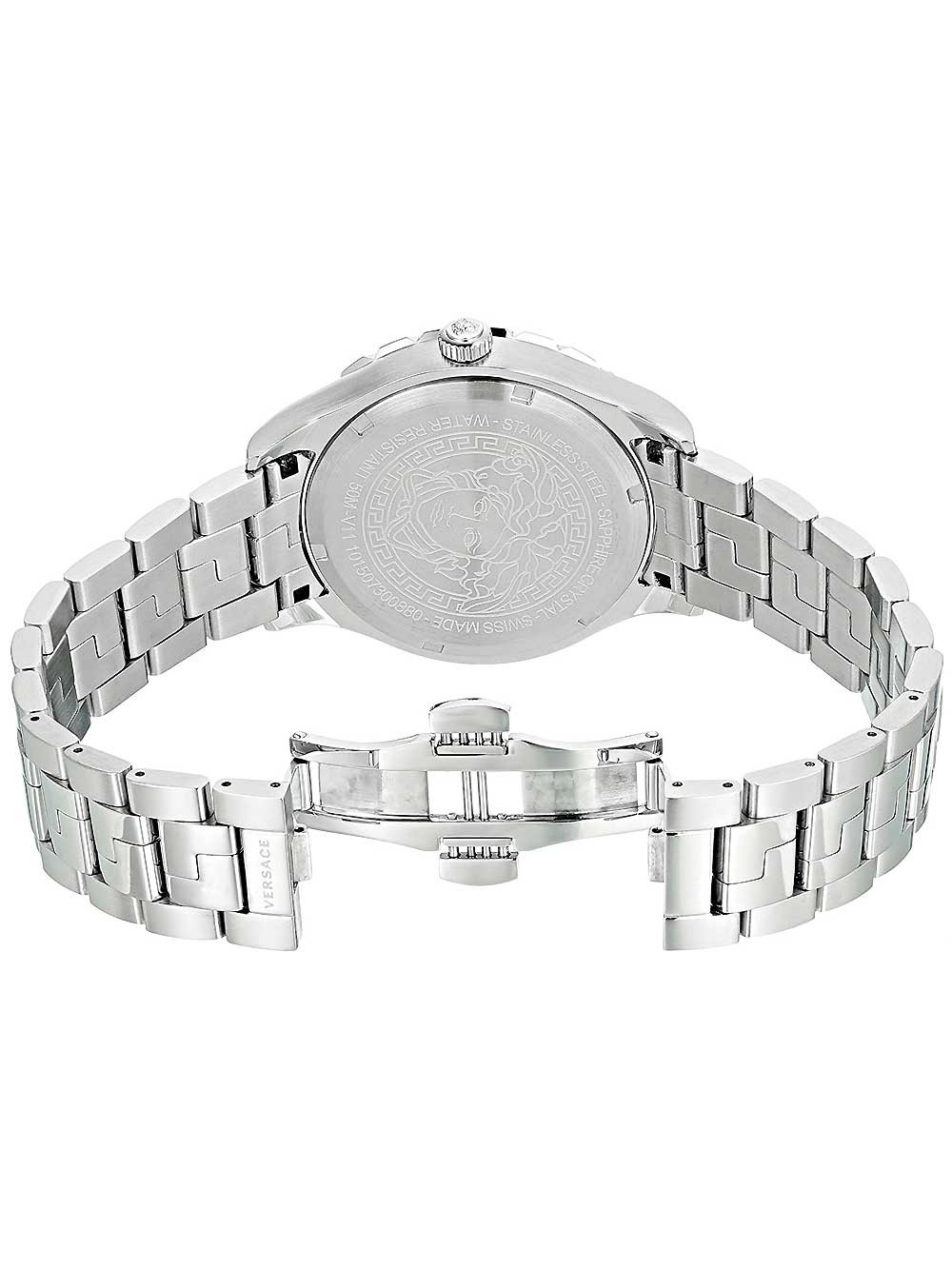 Versace V11020015 นาฬิกาผู้ชาย Hellenyium GMT Quartz Swiss Made Men's Watch