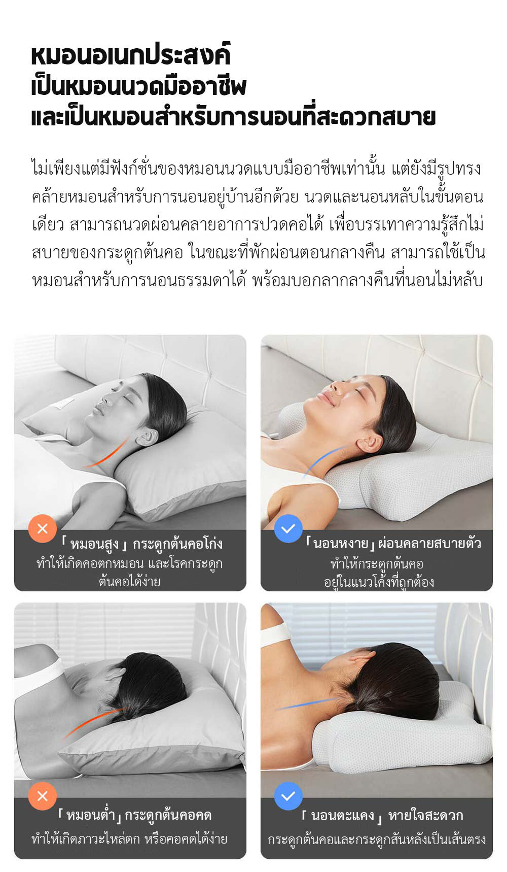 Xiaomi LERAVAN Smart Sleep Traction Massage Pillow - หมอนนวดอัจฉริยะ