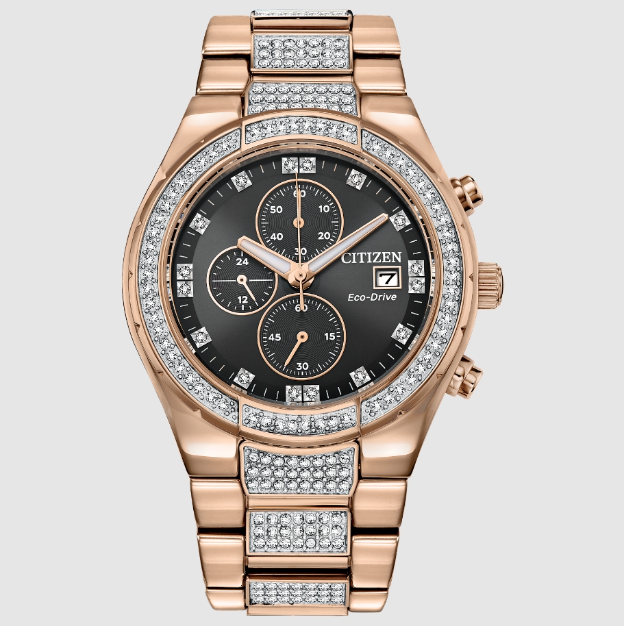 Citizen CA0753-55E นาฬิกาผู้ชาย Crystal Eco-Drive Men's Watch