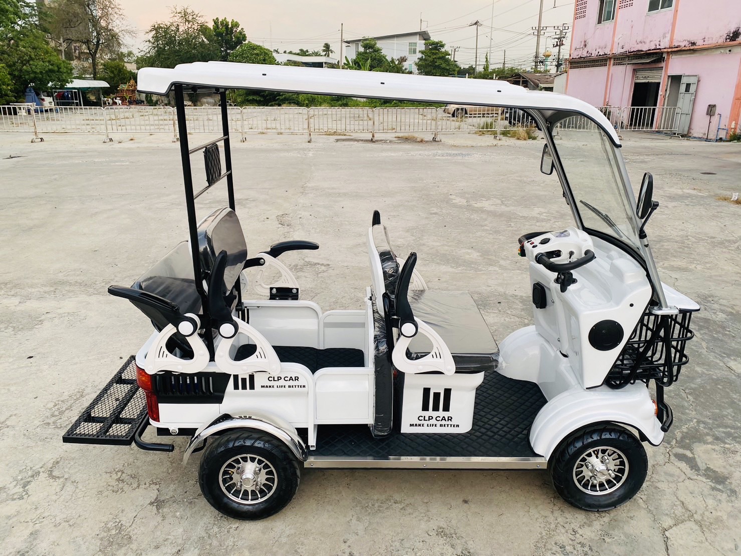 รถไฟฟ้า 4 ล้อ 4-5 ที่นั่ง รุ่น M-01T ยี่ห้อ CLP CAR ขับแฮนด์บิด