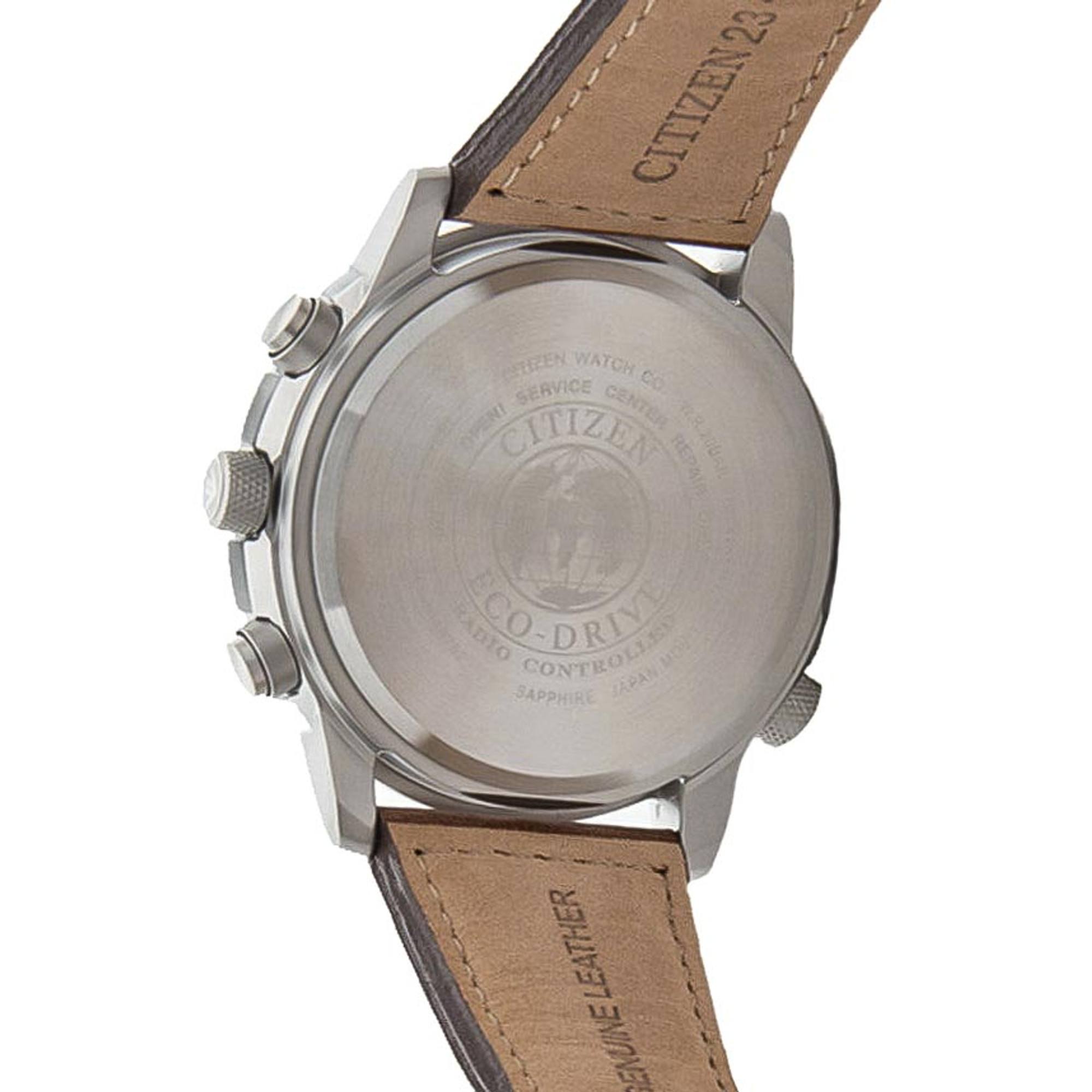 Citizen CB5860-27E นาฬิกาผู้ชาย Eco-Drive Promaster Sky Radio Controlled Chronograph Perpetual World Time Men's Watch