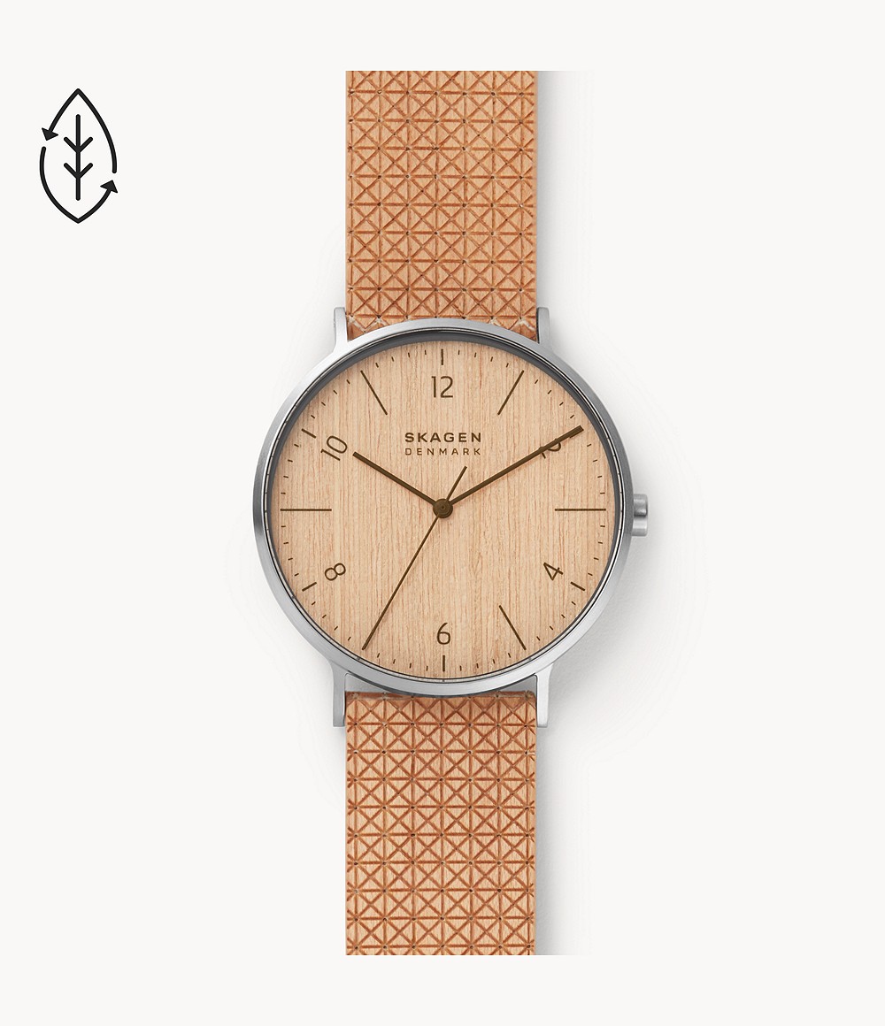 Skagen SKW6746 นาฬิกาผู้ชาย Aaren Naturals Limited Edition Wood Veneer Strap Quartz Men's Watch