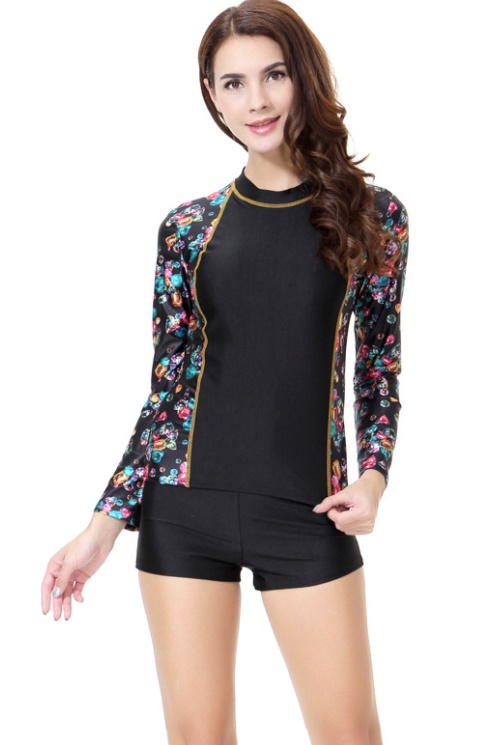 ชุดว่ายน้ำคนอ้วน ทูพีชแบบสปอร์ตพร้อมส่ง :ชุดว่ายน้ำไซส์ใหญ่สีดำแขนยาวแต่งลายมีกางเกงขาสั้น. สีสันสดใสแบบสวยมากๆจ้า:รอบอก36-44นิ้ว เอว34-42นิ้ว สะโพก38-44นิ้ว