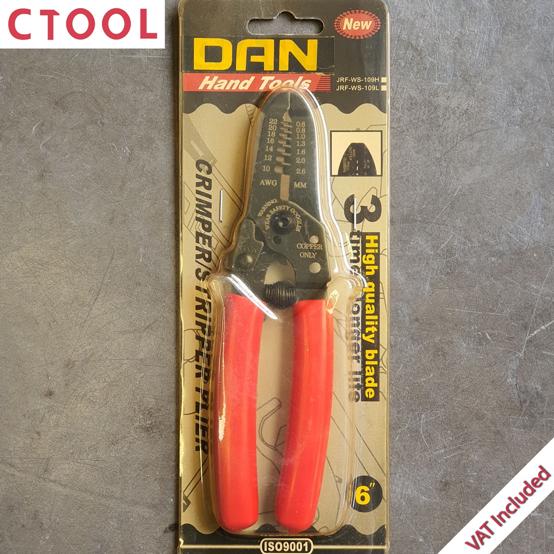 (สินค้าหมด)คีมปอกสาย WS109-6 Dan ของแท้ - Authentic Crimper Stripper Pliers - ซีทูล Ctoolhardware