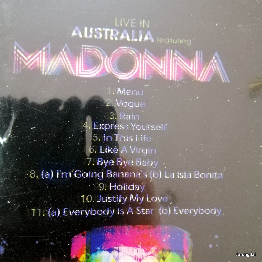 ปกเบลอ vcd madonna live in australia featuring vogue rain express yourself concert vcd aps s inter