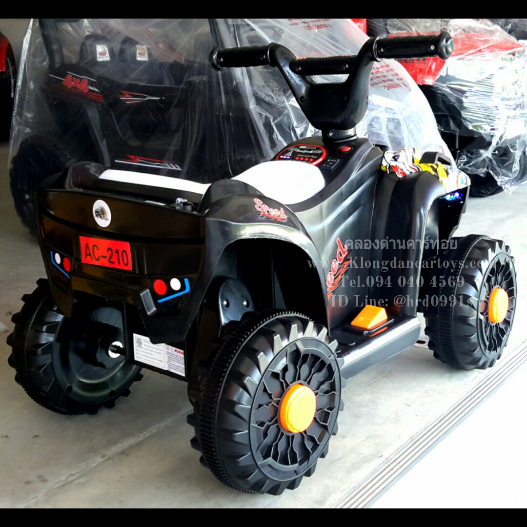 รถมอไซค์เด็กแบตเตอรี่ATV(1มอเตอร์ แบต6V4.5A, เล่นเพลงในตัวและAUX, มีไฟหน้า)