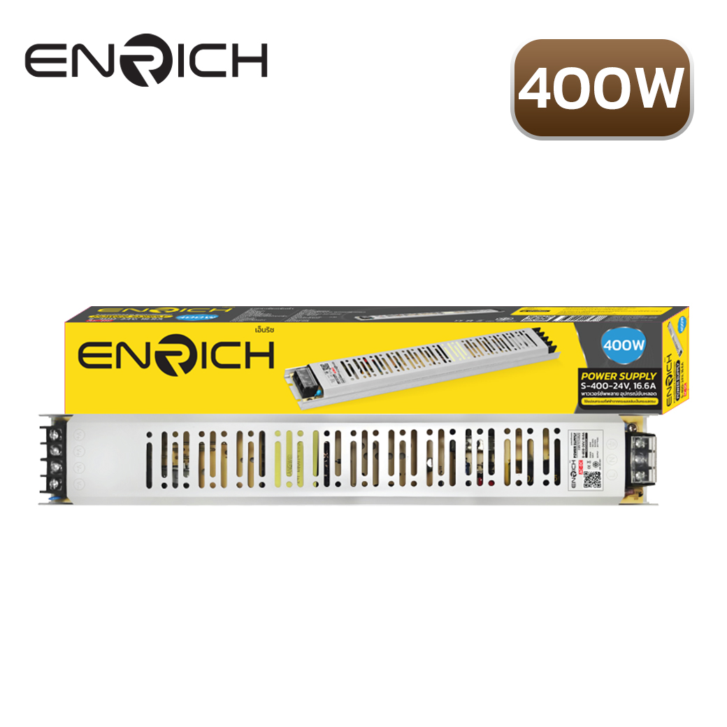 สวิทช์ชิ่ง พาวเวอร์ซัพพลาย ENRICH S-400-24V 16.6A 400W