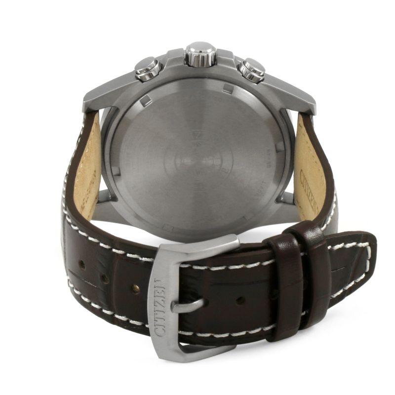 Citizen BL5551-06L นาฬิกาผู้ชาย Eco-Drive Brycen Super Titanium Chronograph Perpetual Men's Watch