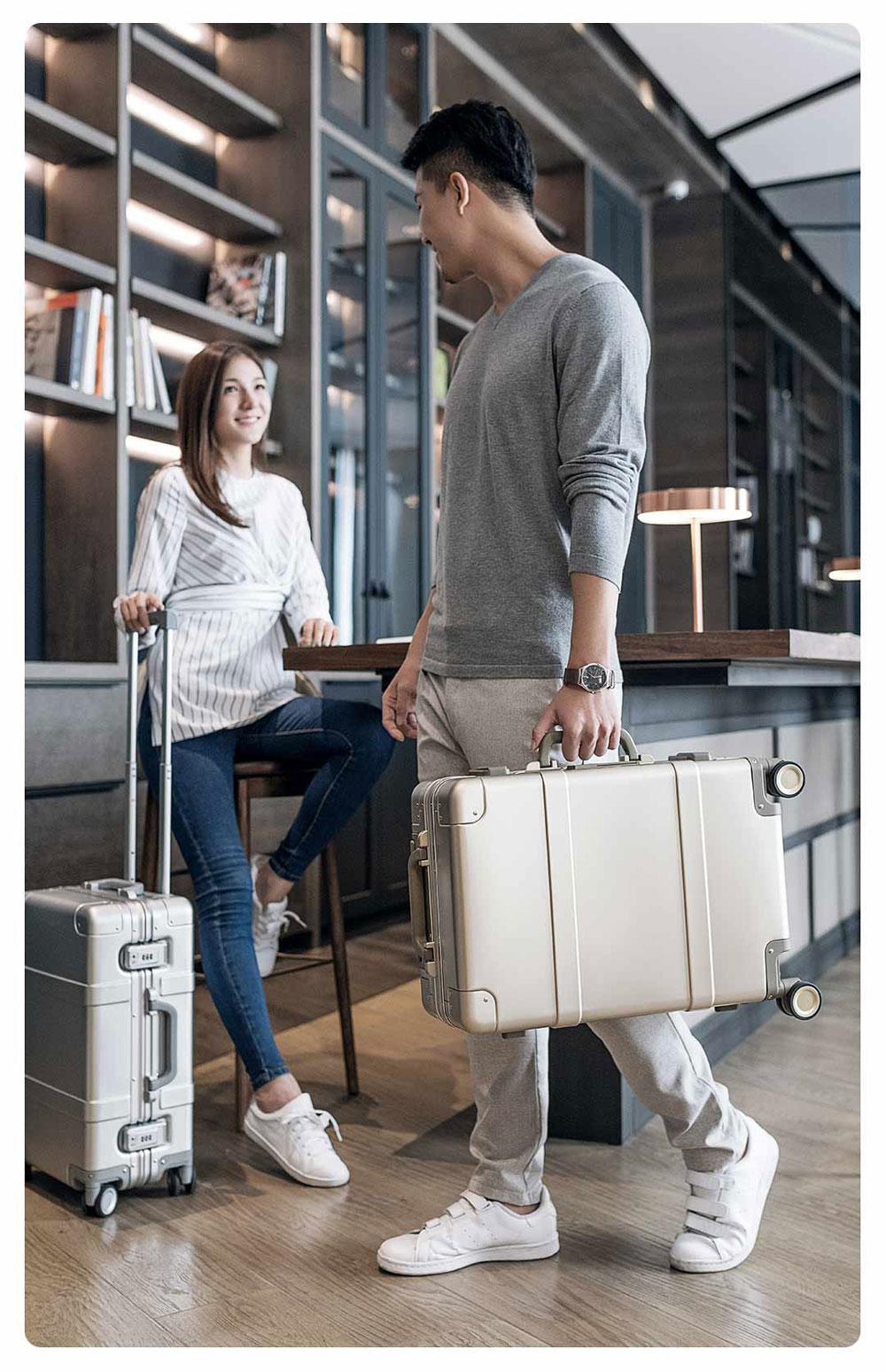 90FUN Smart Metal Travel Suitcase 20" - กระเป๋าเดินทางอัจฉริยะขนาด 20 นิ้ว