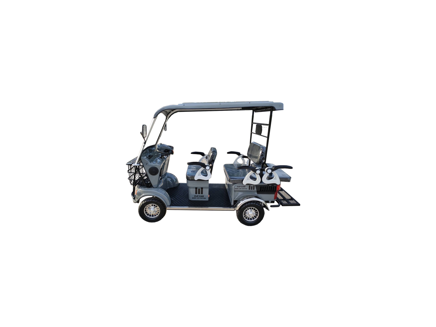 รถไฟฟ้า 4 ล้อ รุ่น M-01T 4-5 ที่นั่ง สีเทา