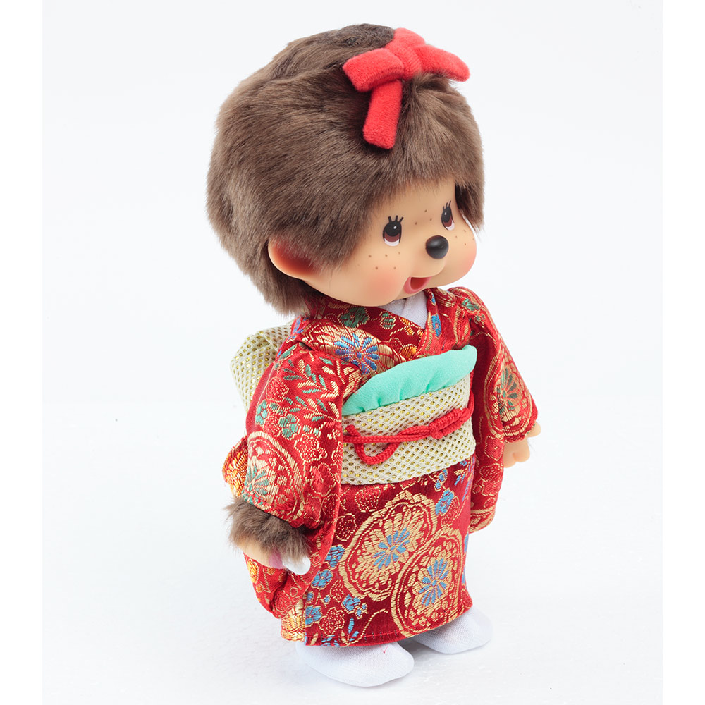 [PRE-ORDER] ตุ๊กตา ม่อนชิชิ กิโมโน สีแดง Size S ม่อนชิชิจัง Monchhichi 14 x 8 x 21 cm นำเข้าจากญี่ปุ่น オリジナル お着物モンチッチ 女の子（赤）IPM-11-Z