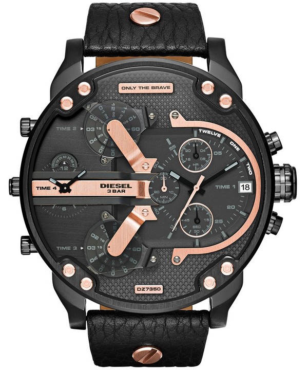 Diesel DZ7350 นาฬิกาผู้ชาย Diesel รุ่น DZ7350, Mr. Daddy 2.0 Quartz Chronograph Black Dial Men's Watch