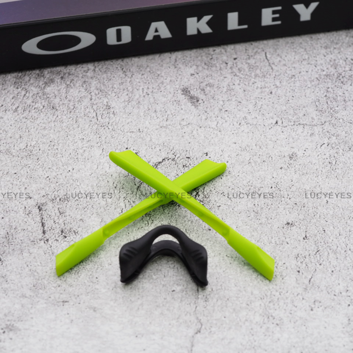 ชุดยางขาแว่น + แป้นจมูก OAKLEY OO9345, M2 FRAME, M2 FRAME XL สีเขียว