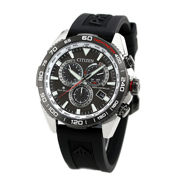 Citizen CB5036-10X นาฬิกาผู้ชาย Promaster Land Eco-Drive Global Radio-Controlled Perpetual Calendar Chronograph Men's Watch