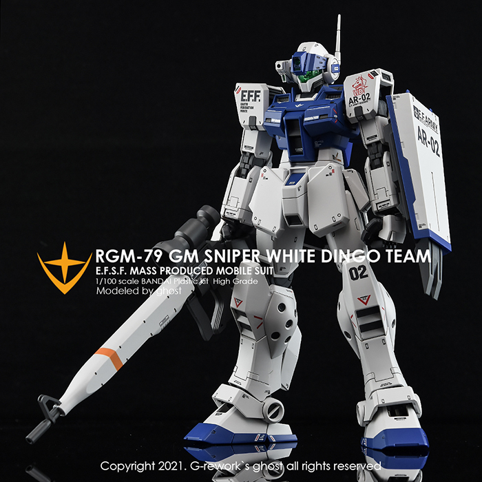 G-REWORK CUSTOM DECAL MG 1/100 RGM-79SP GM SNIPER II [WHITE DINGO]