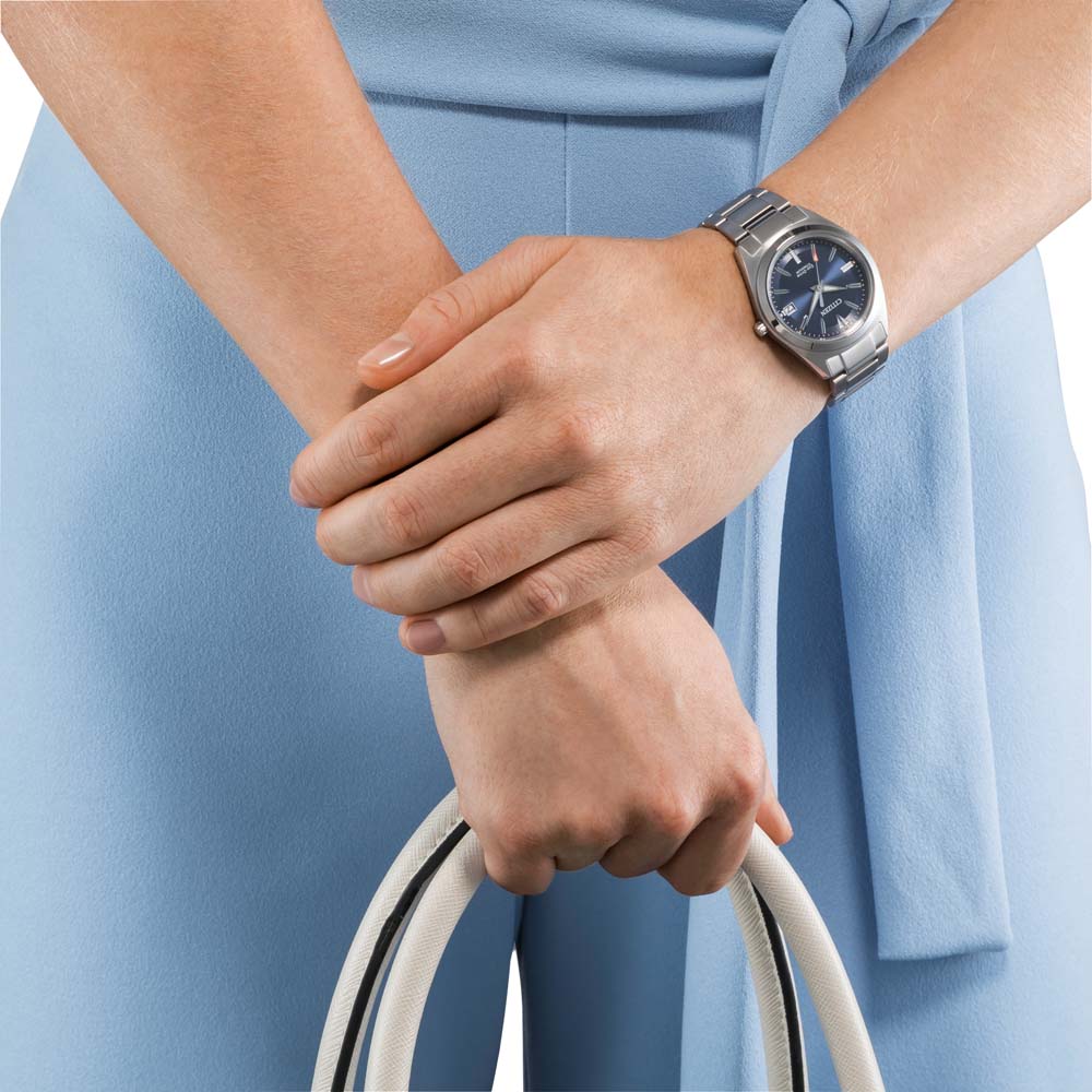 Citizen FE6150-85L นาฬิกาผู้หญิง Eco-Drive Super Titanium Women's Watch