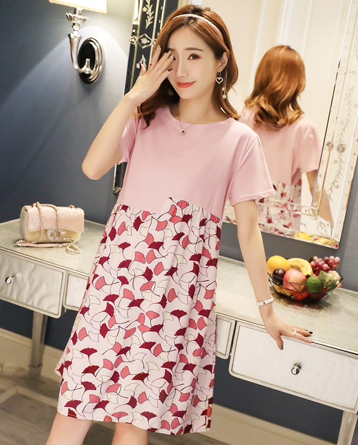 ชุดคลุมท้อง ลายน่ารัก สไตล์วินเทจ แบบน่ารัก ใส่สบาย M L XL XXL